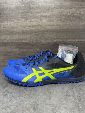 Asics Hyper XC 2 Track Running Shoes Mens Size 14 Blue Green Cross Country Spike